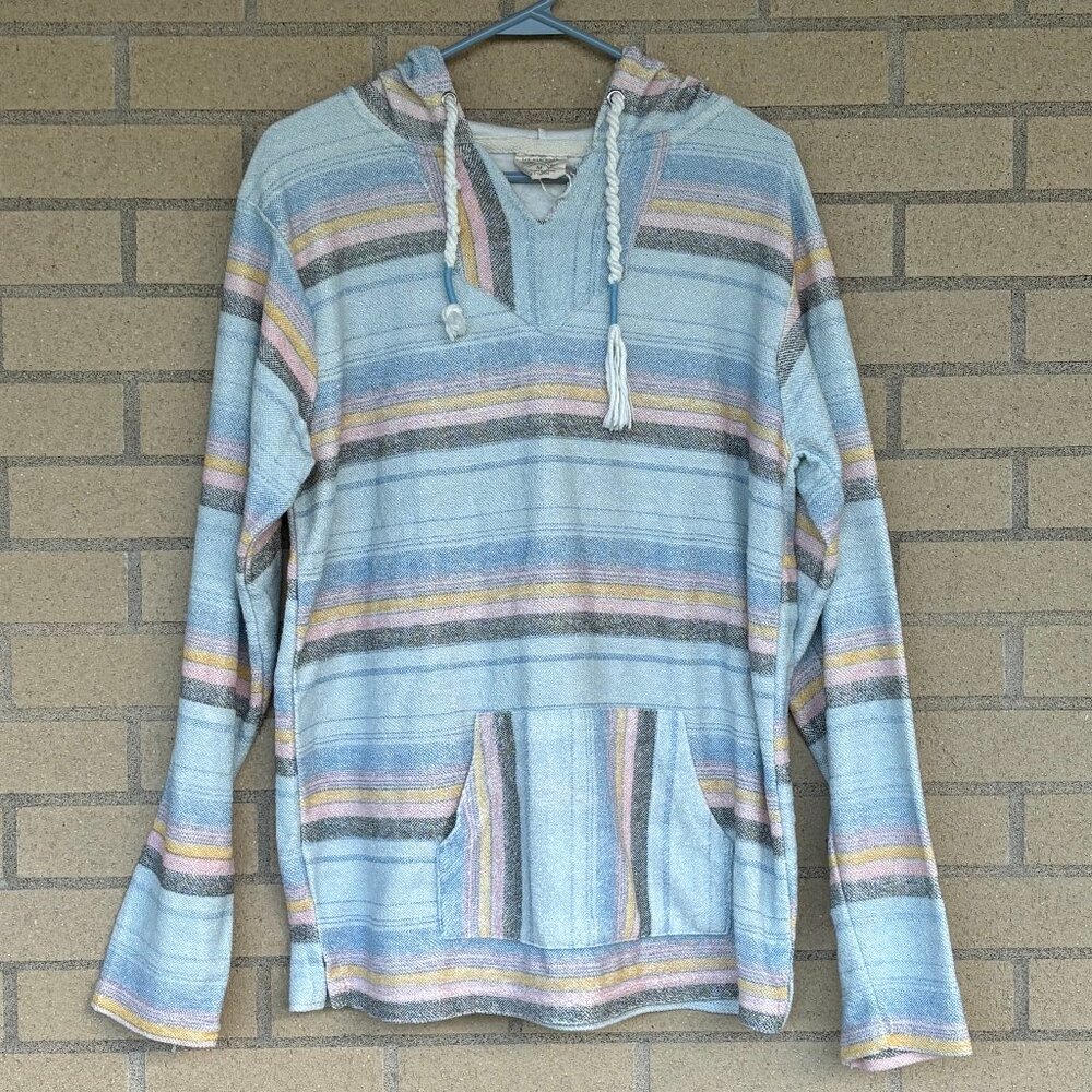 US Vintage Baja Fishermans Sweater Hoodie Pocket